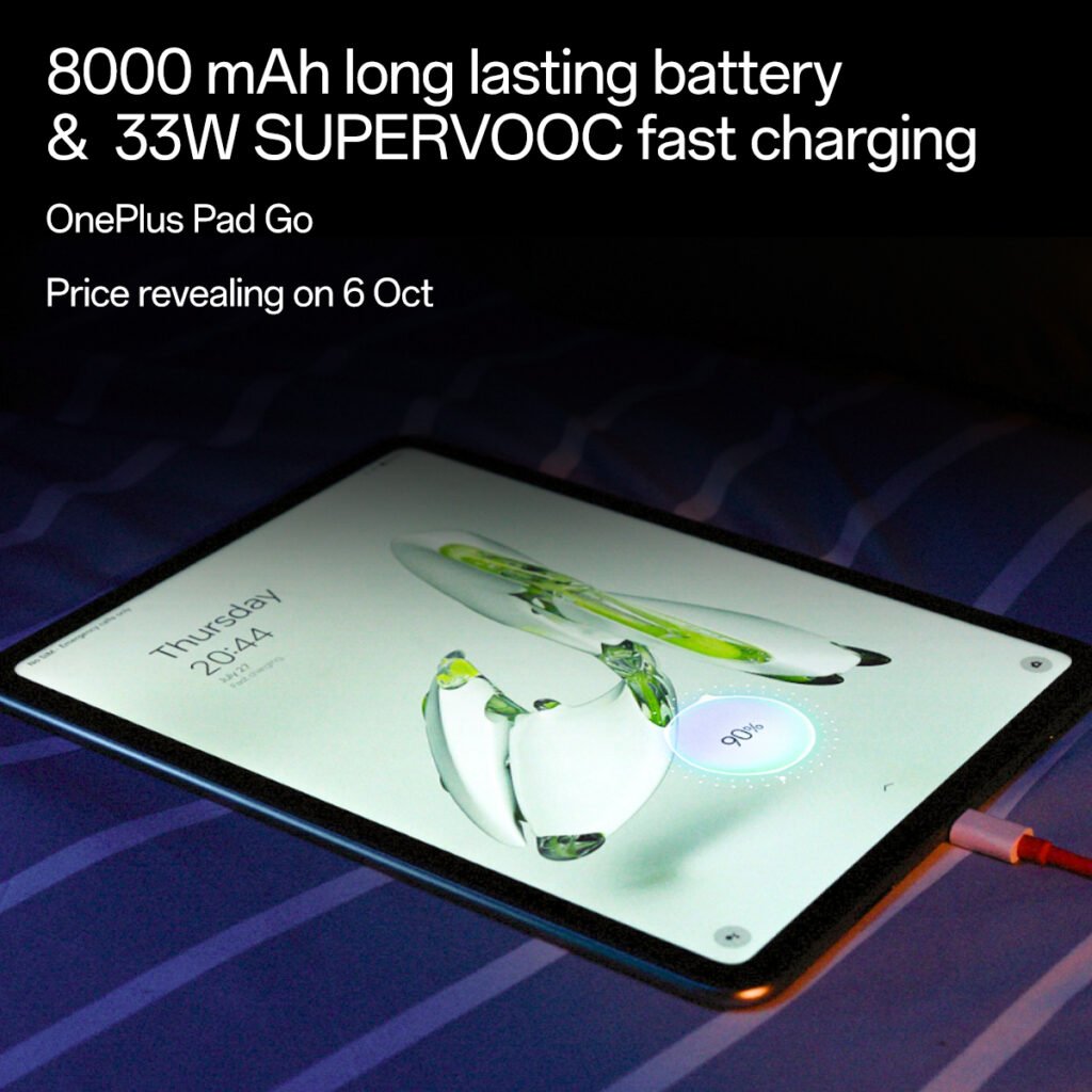 OnePlus släpper information om batteriet i Pad Go 20231005