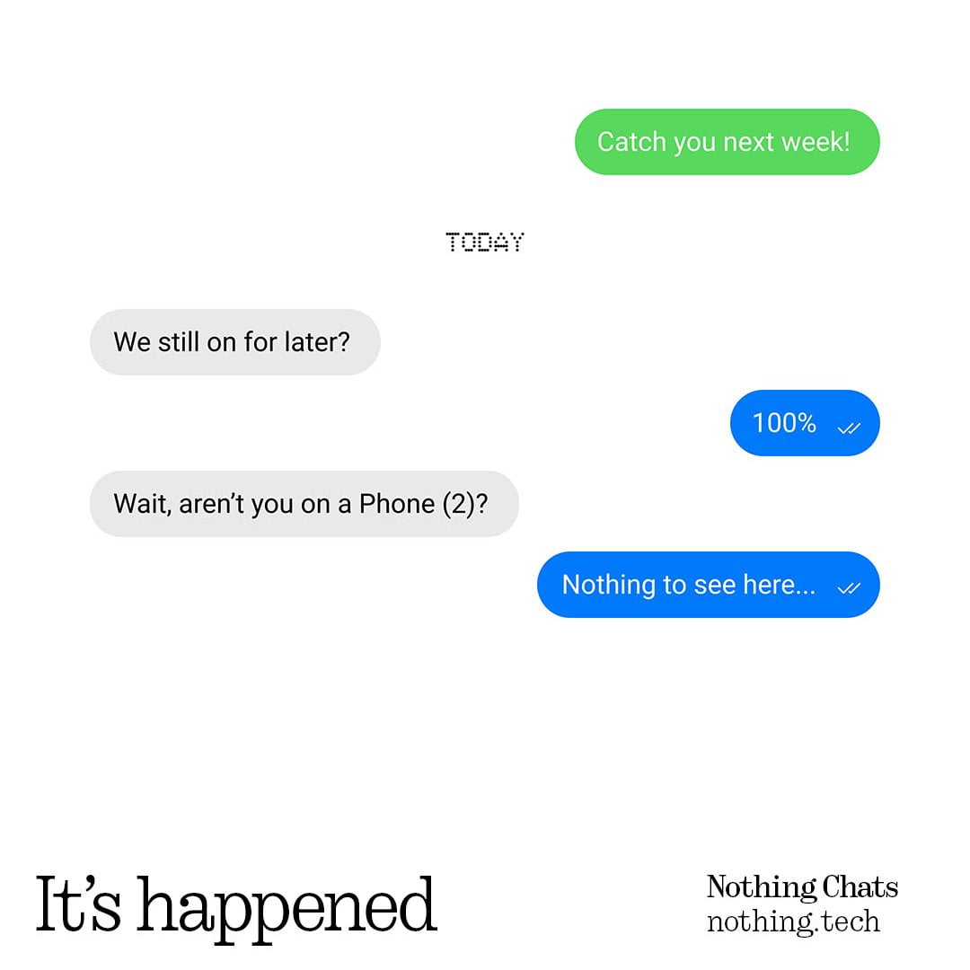 Nothing introducerar ”chattar”, funkar ihop med Apples IMessage