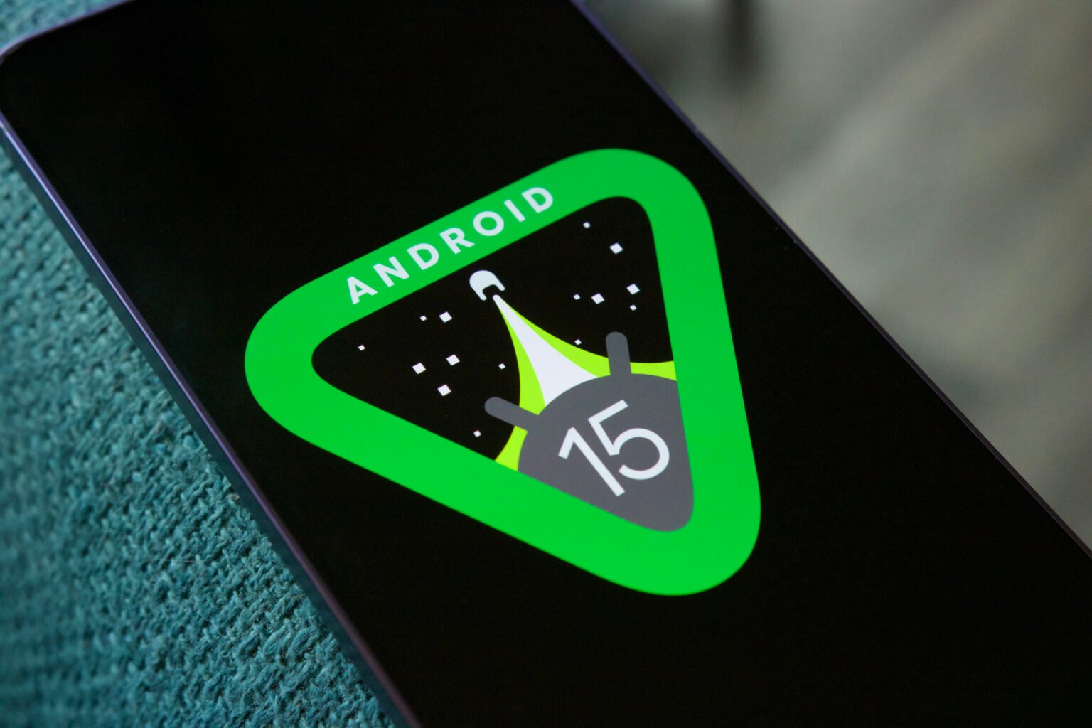 Android 15 Logo On Phone 4