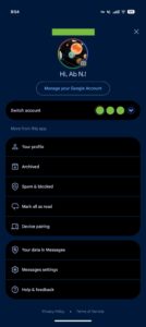 Google-Messages-account-menu-redesign