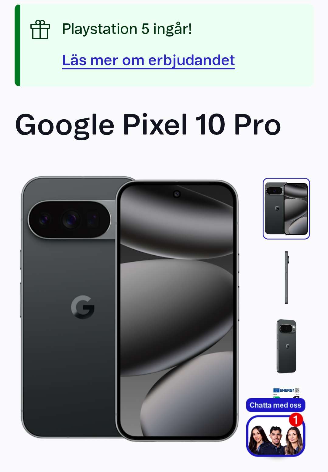 PS5 på köpet vid köp av Google Pixel 10 Pro hos Telenor