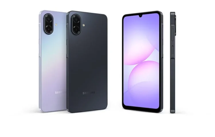 Samsung Galaxy A07 5G listad på Samsungs hemsida