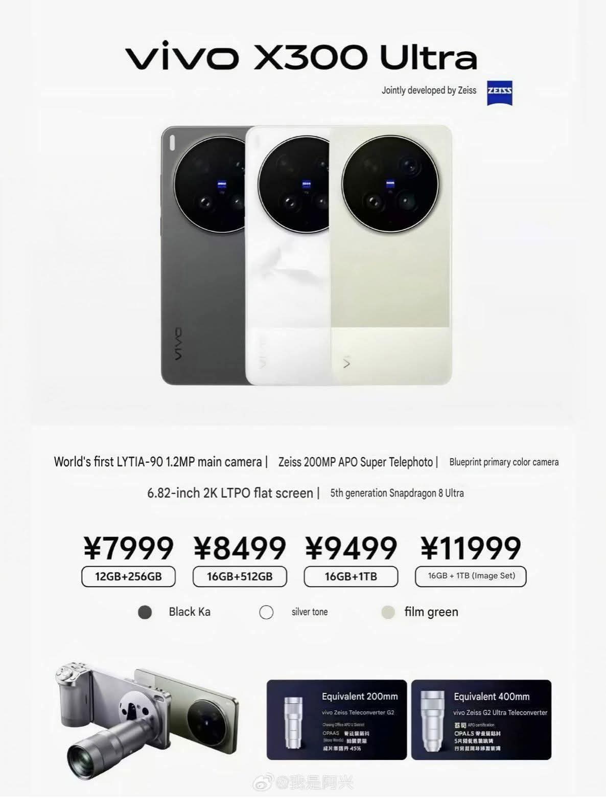 Priset för Vivo X300 Ultra läcker, kommer den till Sverige?