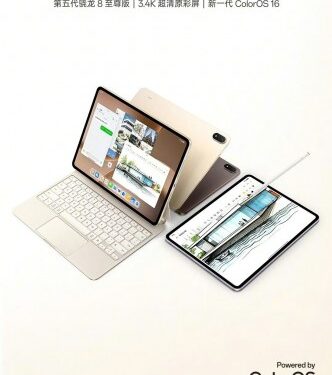 OPPO Pad 5 Pro visas upp på bild tillsammans med egenskaper