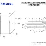 Samsung tri fold patent with hinge s pen silo image