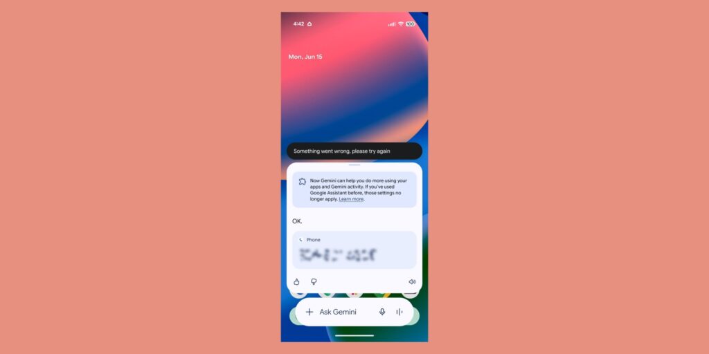 Gemini call error