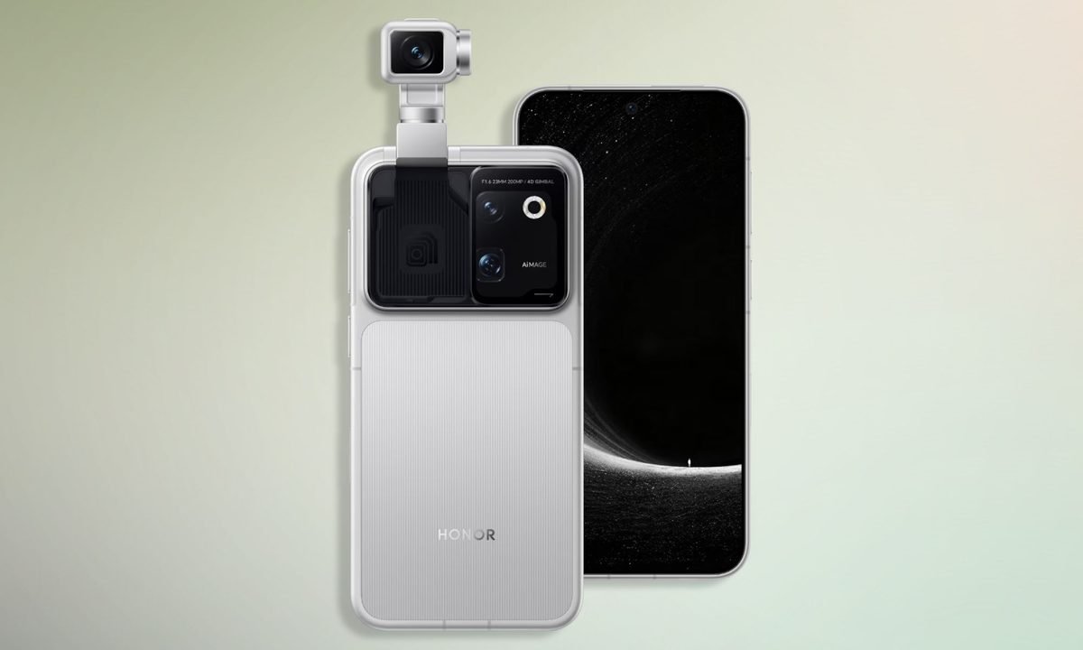 Honor Robot Phone on gradient background