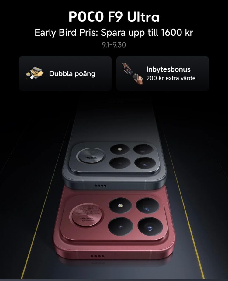 Xiaomi Poco F9 Ultra: så mycket kostar den i Sverige
